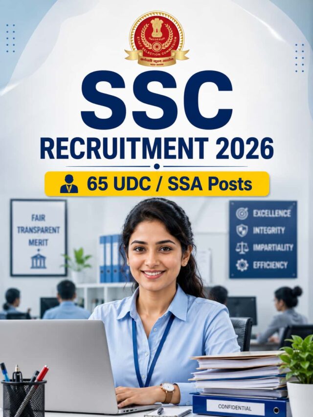 SSC Hiring 65 Senior Secretariat Assistants – Apply Today